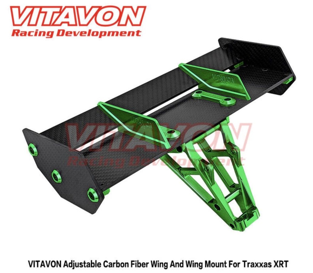 Vitavon Heckflügel mit Halter - grün - XRT - Set