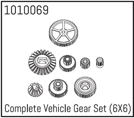 Absima Complete Vehicle Gear Set (6X6)