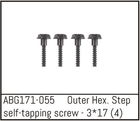 Absima Outer Hex. Step Self-Tapping Screw M3*17 (4)