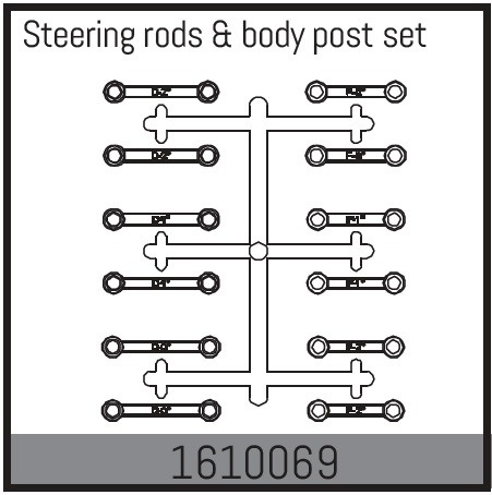 Absima Steering Rods & Body Post Set