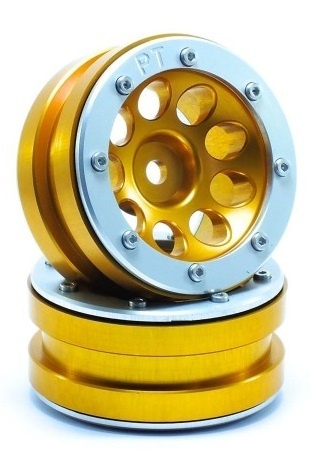 Metsafil Beadlock Wheels PT- Ecohole Gold/Silber 1.9 (2 Stk)