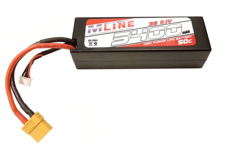 MLine High Power LiPo Akku 50C 3S 11.1V 5400mAh XT90