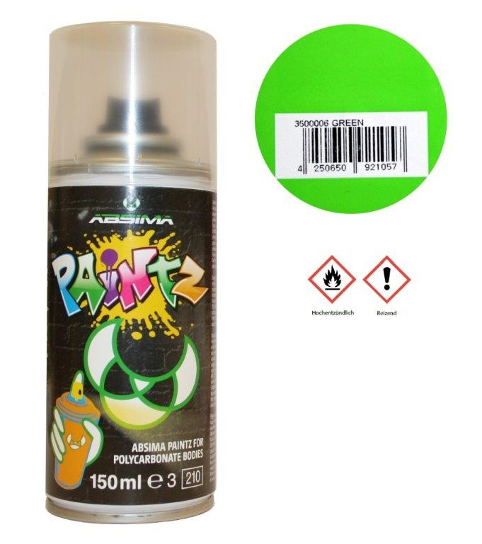 Absima Paintz Polycarbonat (Lexan) Spray GRÜN 150ml