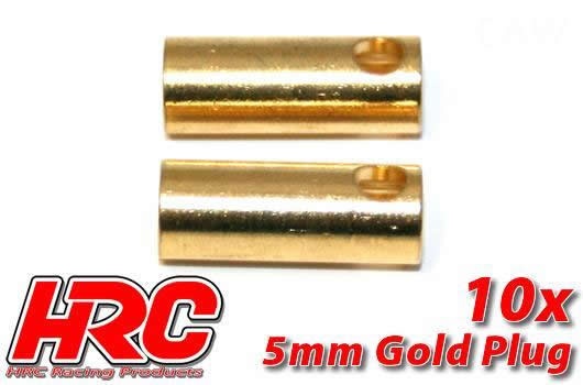 HRC Racing Stecker - Gold - 5.0mm - weibchen (10 Stk.)