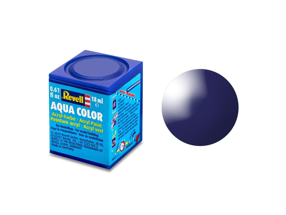 Revell Aqua Color Nachtblau, glänzend, 18ml, RAL 5022