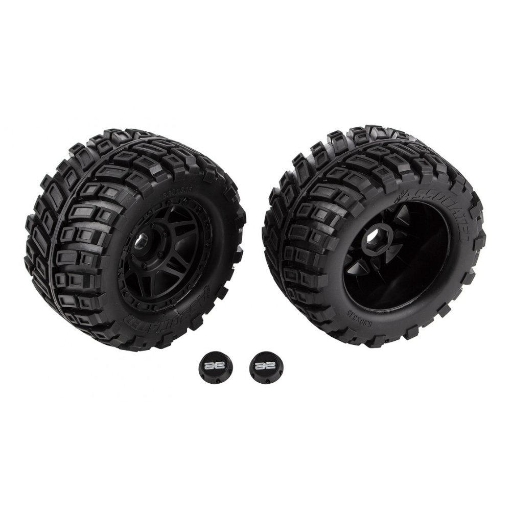 Team Associated RIVAL MT8 Tires and Wheels, mounted