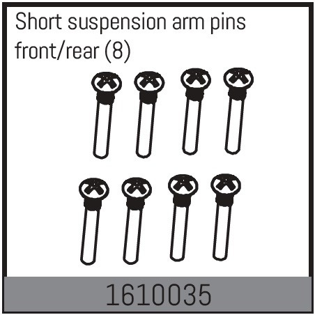 Absima Short Suspension Arm Pins front/rear (8)