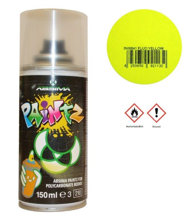 Absima Paintz Polycarbonat (Lexan) Spray FLUO GELB 150ml