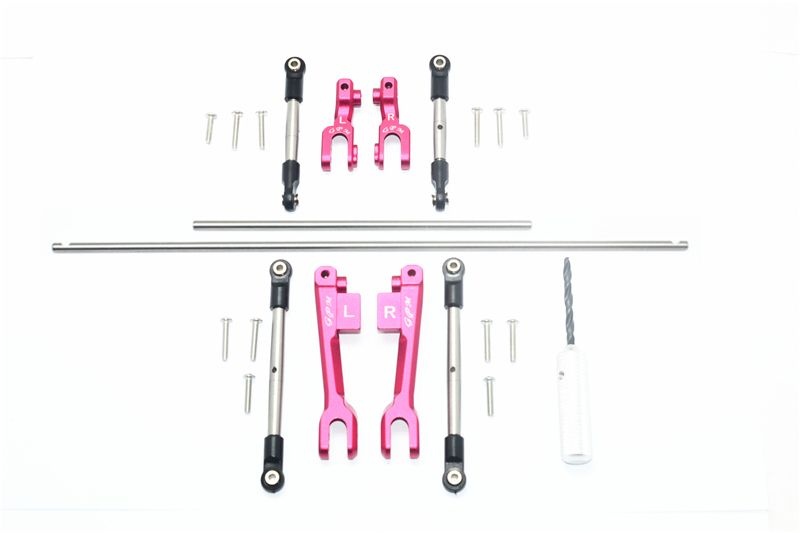 GPM Stainless Steel Front+Rear Sway Bar+Alu Sway Bar Arm&