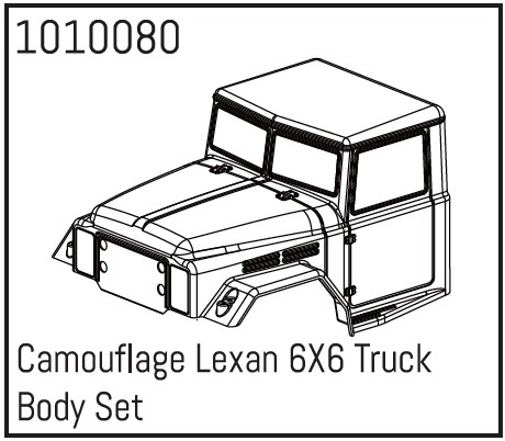 Absima Lexan 6X6 Truck Body Set Camouflage