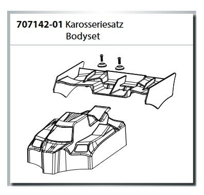 Carson Karosseriesatz/Bodyset Virus 4.1 (707142)