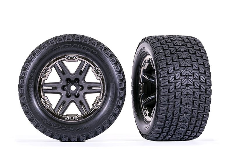 Traxxas NEU Gravix Reifen auf RXT 2.8 Felge grau/schwarz-chr