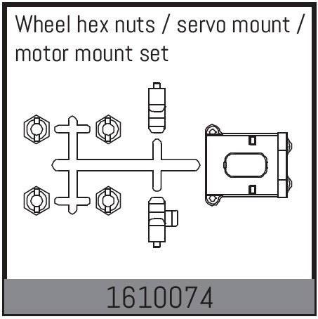 Absima Wheel Hex Nuts / Servo Mount / Motor Mount Set