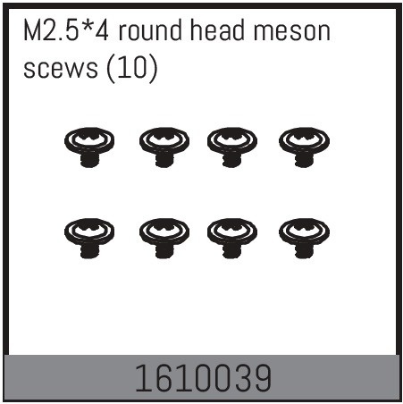 Absima M2.5*4 Round Head Meson Scews (10)