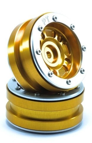 Metsafil Beadlock Wheels PT-Distraktor Gold/Silber 1,9