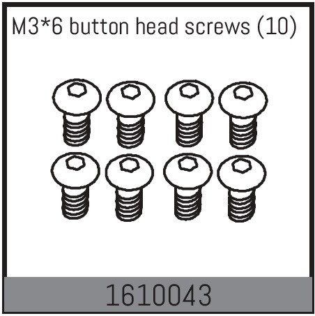Absima M3*6 Button Head Screws (10)