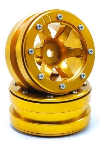 Metsafil Beadlock Wheels PT- Wave Gold/Gold 1.9 (2 Stück)