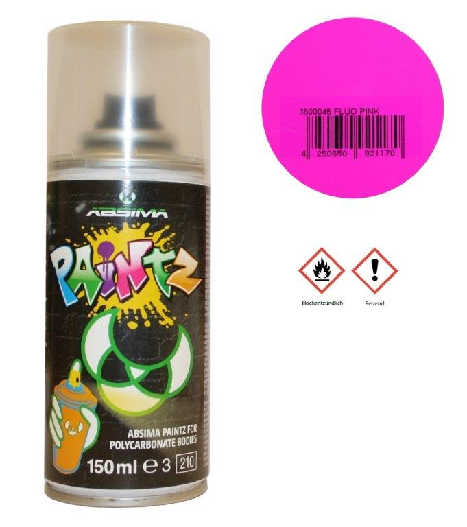 Absima Paintz Polycarbonat (Lexan) Spray FLUO PINK 150ml