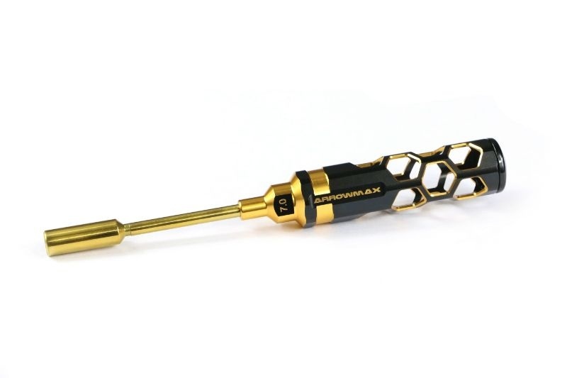 Arrowmax Steckschlüssel 7,0 x 100 mm Schwarz Golden ARROWMAX