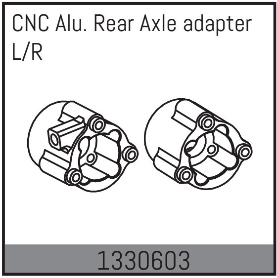 Absima CNC Alu. Hinterachsadapter L/R - Yucatan