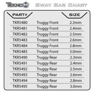 Tekno RC TKR5482 - Sway Bar (front, 2.5mm, ET48, NT48)