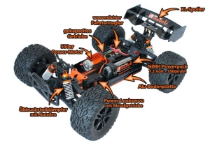 DF-Models TW-1 brushed 4WDTruggy 2.4GHz - RTR 1:10XL -
