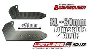 Basherqueen/ M2C 320526LV Rear Carbon Wing Mount XL (+20mm)