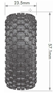 Louise RC - CR-Uphill Reifen supersoft auf 1.0 Felge schwarz