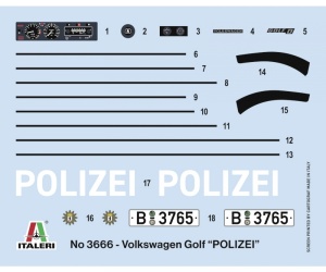 Italeri 1:24 VW Golf Mk.I POLIZEI