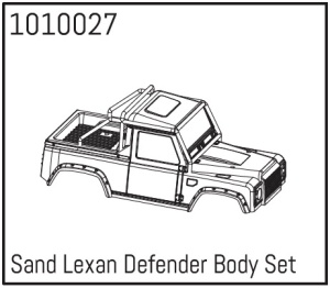 Absima Lexan Defender Body Set sand