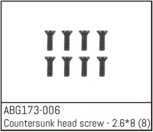 Absima Countersunk Head Screw M2.6*8 (8)