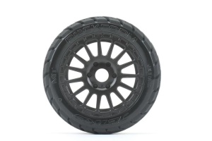 JETKO Extreme Tyre 1:8 Buggy Rockform Belted on Black Rim