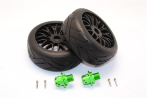 #Auslauf GPM Aluminum 13mm Hex Adapters +Rubber Radial Tires