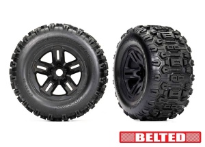 Traxxas Slegdehammer BELTED Reifen auf 3.8 Felge schwarz
