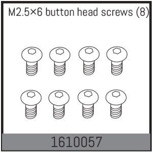 Absima M2.5×6 Button Head Screws (8)