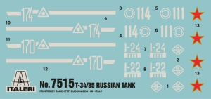 Italeri 1:72 Rus. Panzer T-34/85 Fast