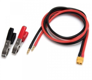 D-MAX XT60 IDST DC Input Leads with Battery Clips & 4mm 1m