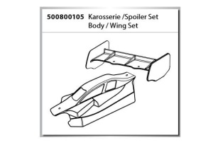 Carson Karosserie/Spoiler-Set X10 Dirt Warrior Sport 2.0